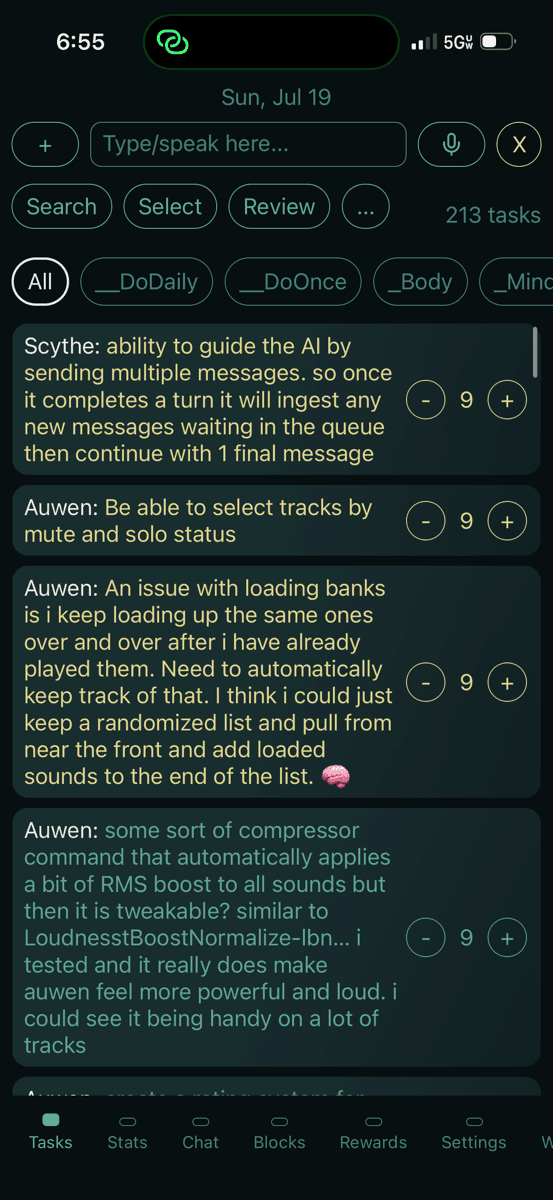 Scythe app screenshot 1